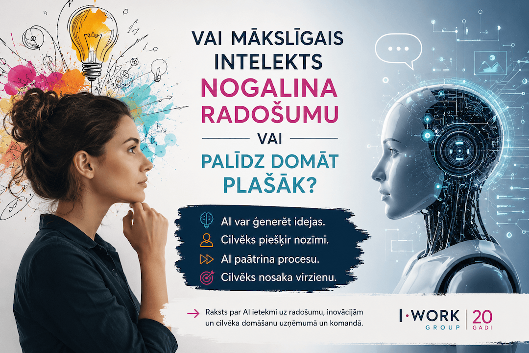 Vai mākslīgais intelekts nogalina radošumu vai palīdz domāt plašāk?